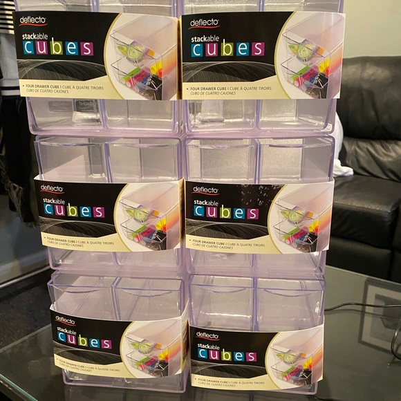 NWT Deflecto Stackable Cube Organizers (2) - Picture 1 of 1